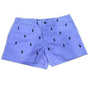 NWT Ralph Lauren Sport Purple SHORTS Size 4 Embroidered PONIES PONY NEW